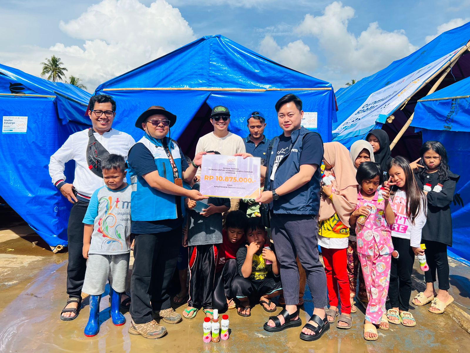 Apartemen Taman Rasuna Donasikan Bantuan Korban Gempa Cianjur