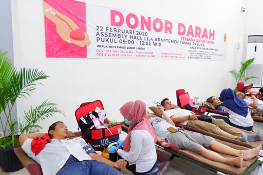 DONOR DARAH DI APARTEMEN TAMAN RASUNA