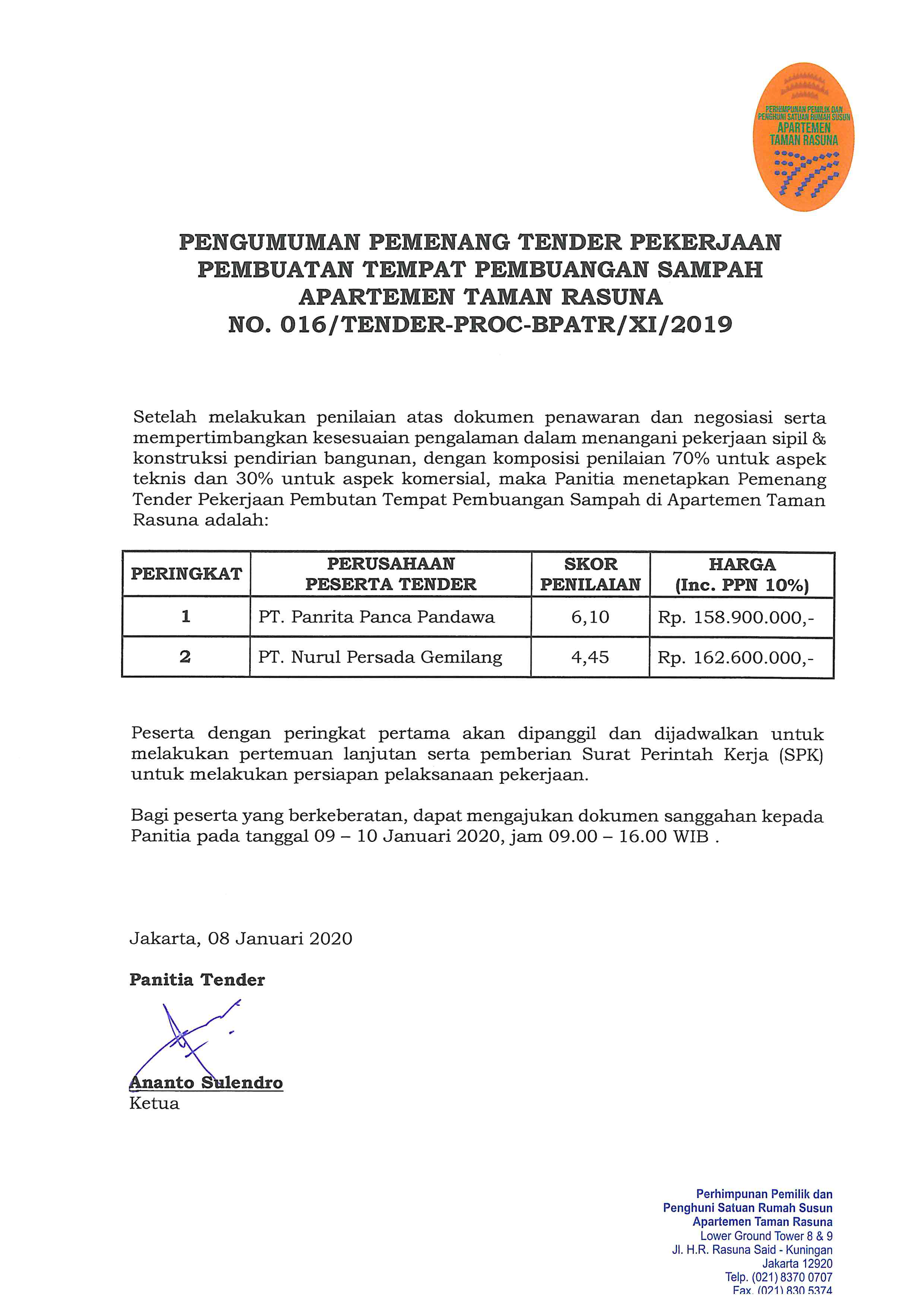 PENGUMUMAN