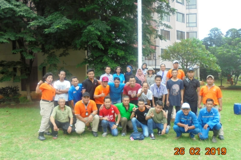 Tim HSE Apartemen Taman Rasuna Gelar Latihan Pemadam Kebakaran